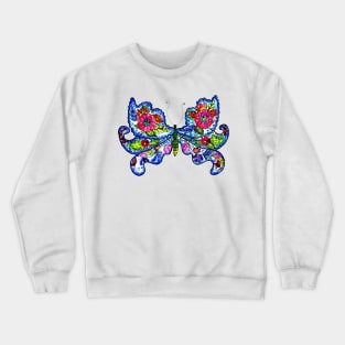 Floral butterfly drawing Crewneck Sweatshirt